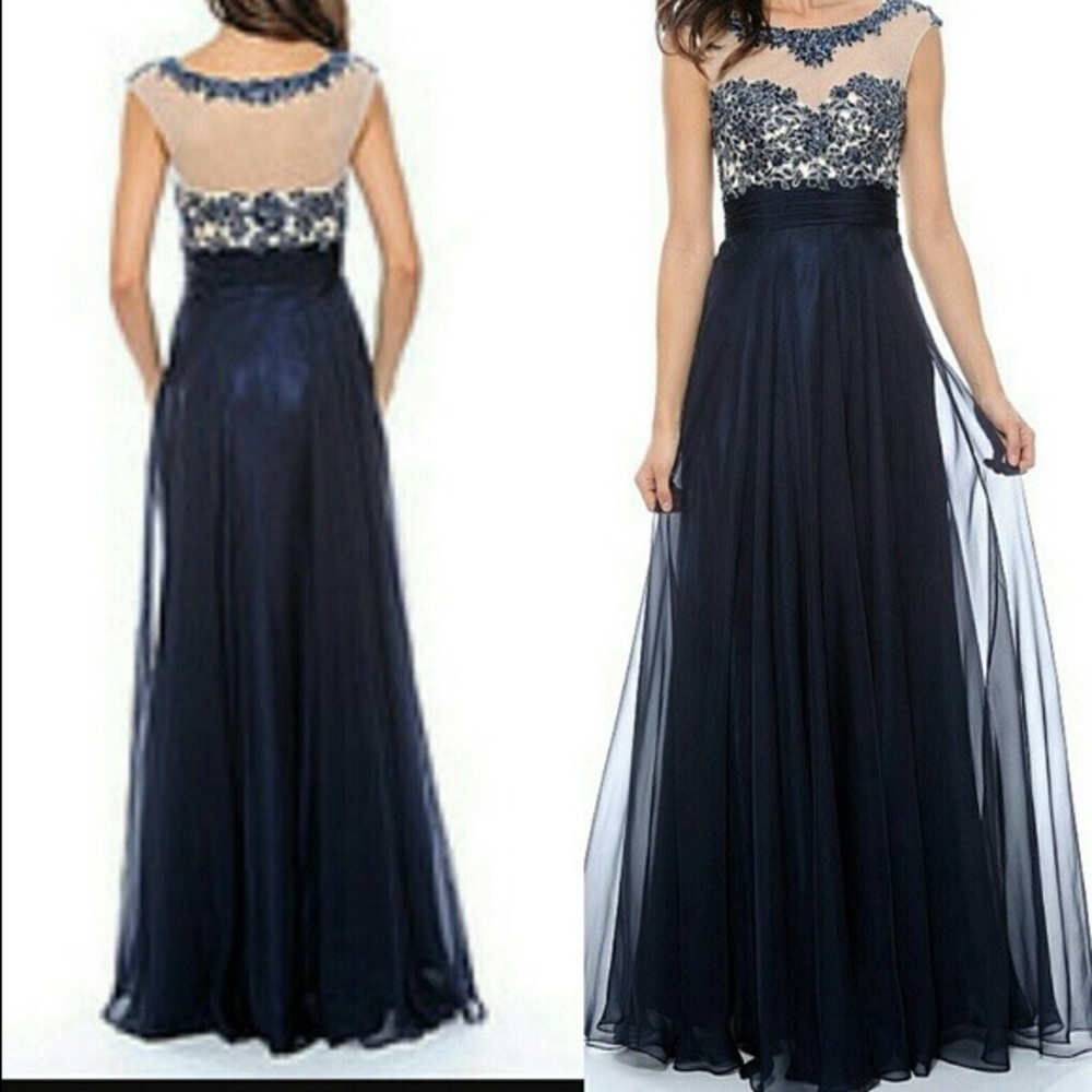 Decode 1.8 Blue Sequined Gown